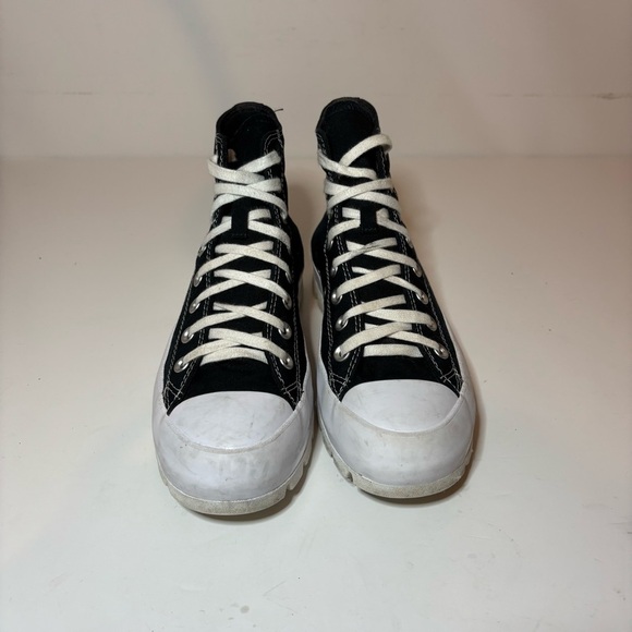 Converse Chuck Taylor All Star Lugged High Women’s Size 10 Black White Platform - Picture 8 of 10